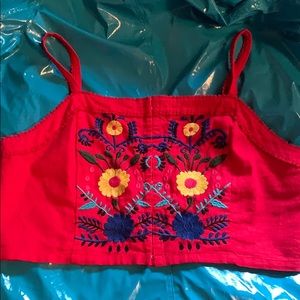 Peasant style crop top